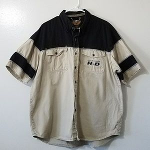 Harley Davidson mechanic button shirt